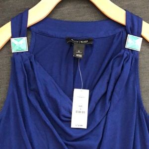 NWT WHBM royal blue tank with embellished straps